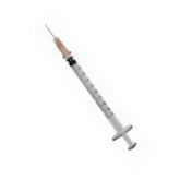 Шприц ін'єкційний Medicare одноразовий, 1,0 мл, 3-компонентний із голкою