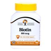 Біотин, 800 мкг, 110 табл., Apnas Natural