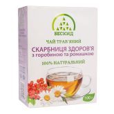 Травяной чай "Сокровищница здоровья" с рябиной и ромашкой, 100 г