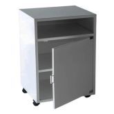 Тумба прикроватная, полимерное покрытие, на колесах, 3 полки, ТП-Р, 490х420х695, Атон