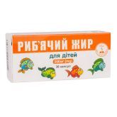 Риб'ячий жир для дітей, ENJEE, 300 мг, 36 капсул у блістері, Красота та Здоров'я