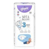 Підгузки дитячі Happy Bella Baby midi (вага 5-9 кг, 50 шт.)