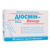 Венотонізувальний засіб "Діосмін-Венор", 500 мг, 30 таблеток, Красота та Здоров'я