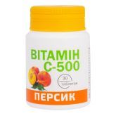 Витамин С-500 со вкусом персика, 30 таблеток, Красота и Здоровье