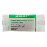 Салфетки марлевые медицинские, стерильные, 16x14 см, 4 слоя, Medicare