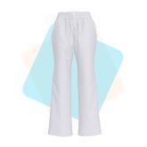 Медицинские штаны женские прямого кроя, белые, 40-54 размер
