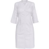 Медичний халат жіночий, білий, прямий крій, розміри 42-48