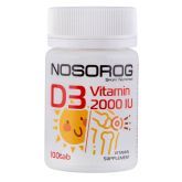 Витамин Д3, 2000 МЕ, 100 таблеток, Nosorog