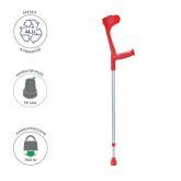 Підлокітна милиця Klassiker з ергономічною рукояткою, червона, Ossenberg