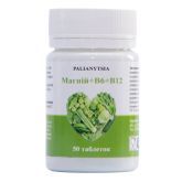 Магний + В6 + В12, 50 таблеток, Palianytsia