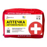 Аптечка автомобільна-1, 16 вкладень, м'який футляр, Poputchik