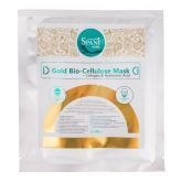 Маска для лица "Gold Bio-Cellulose Mask" с коллагеном и гиалуроновой кислотой, 1 шт., Spani Home