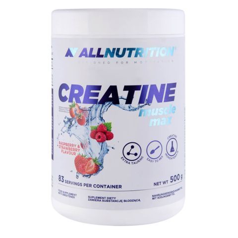 Креатин Creatine Muscle Max, 500 г, зі смаком малини та полуниці, All Nutrition