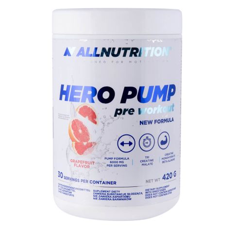 Предтрен Hero Pump Pre Workout, 420 г, со вкусом грейпфрута, All Nutrition