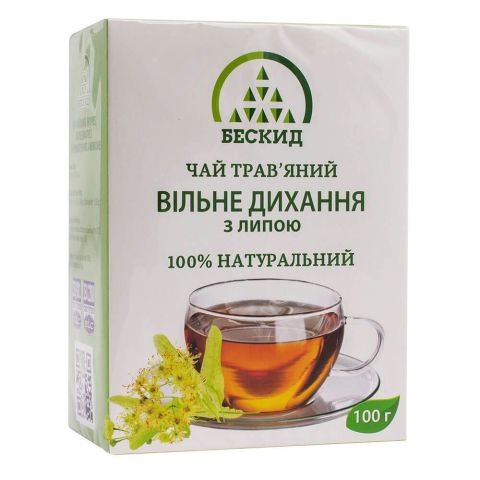 Трав'яний чай Вільне дихання з липою, 100 г