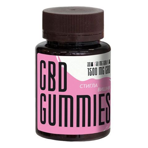 Медвежата жевательные с CBD (каннабидиол), вкус вишни, 1500 мг КБД, 30 шт, CBD UA