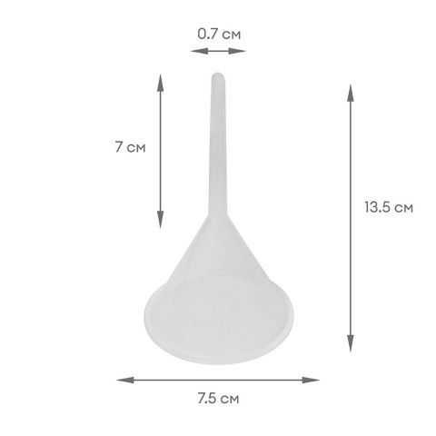 Лабораторная воронка, 75 мм, полипропилен, Ridni