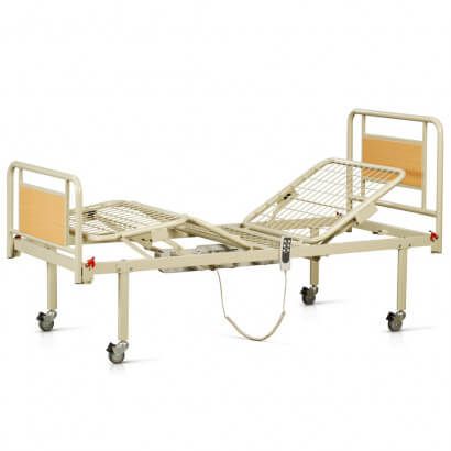 Ліжко REHA  B3 з електроприводом 4-секційне на колесах (з приліжковим тримачем, поручнями)