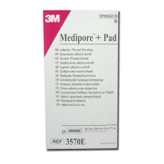 Пластир стерильний 3M Medipore+Pad 3570E, гіпоалергенний, 10х20 см