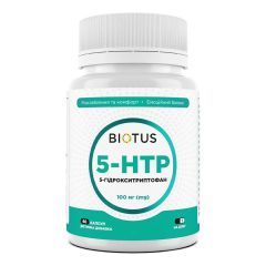 5-HTP (5-гідрокситриптофан), 100 мг, 60 капсул, Biotus