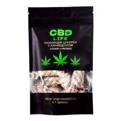 Цукерки з CBD (канабідіол) шоколадні, 10 шт., CBD Life
