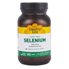 Селен (L-селенометіонін), 100 мкг, 180 таблеток, Country Life