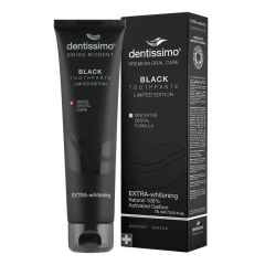 Зубна паста Extra Whitening Black (екстравідбілювання, Чорна, лімітована серія), 75 мл, Dentissimo