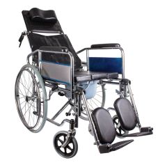 Инвалидная коляска с туалетом, тормозами для ассистента, откидной спинкой Ridni Drive KJT704B