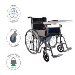 Инвалидная коляска с туалетом Ridni Drive KJT702B