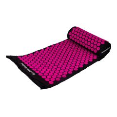 Акупунктурний масажний килимок з подушкою, рожевий
