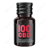 CBD капсули (канабідіол), 50 мг КБД, 60 капсул, 100 PERCENT CBD