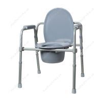 Стілець-туалет із санітарним обладнанням регульований, складаний Ridni KJT717