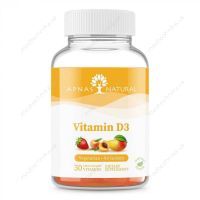 Вітамін D3, 2000 МО, 30 жувальних пастилок, Apnas Natural