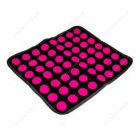 Масажний килимок, 34x40 см, чорно-рожевий, Ridni Relax