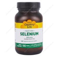 Селен (L-селенометіонін), 100 мкг, 180 таблеток, Country Life