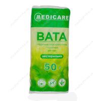 Вата гігроскопічна гігієнічна нестерильна (зігзаг), 50 г, Medicare