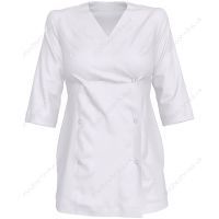 Медична блуза жіноча, біла, розміри 46-48