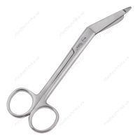 Ножиці медичні, Lister, для розрізання пов'язок, з ґудзиком, вигнуті, 18 см, Lister