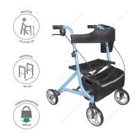 Ролер на 4-х колесах із підносом і сумкою KJT931