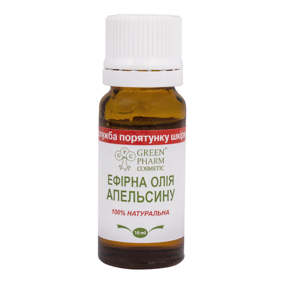 

Натуральна ефірна олія апельсина, 10 мл, Green Pharm Cosmetic