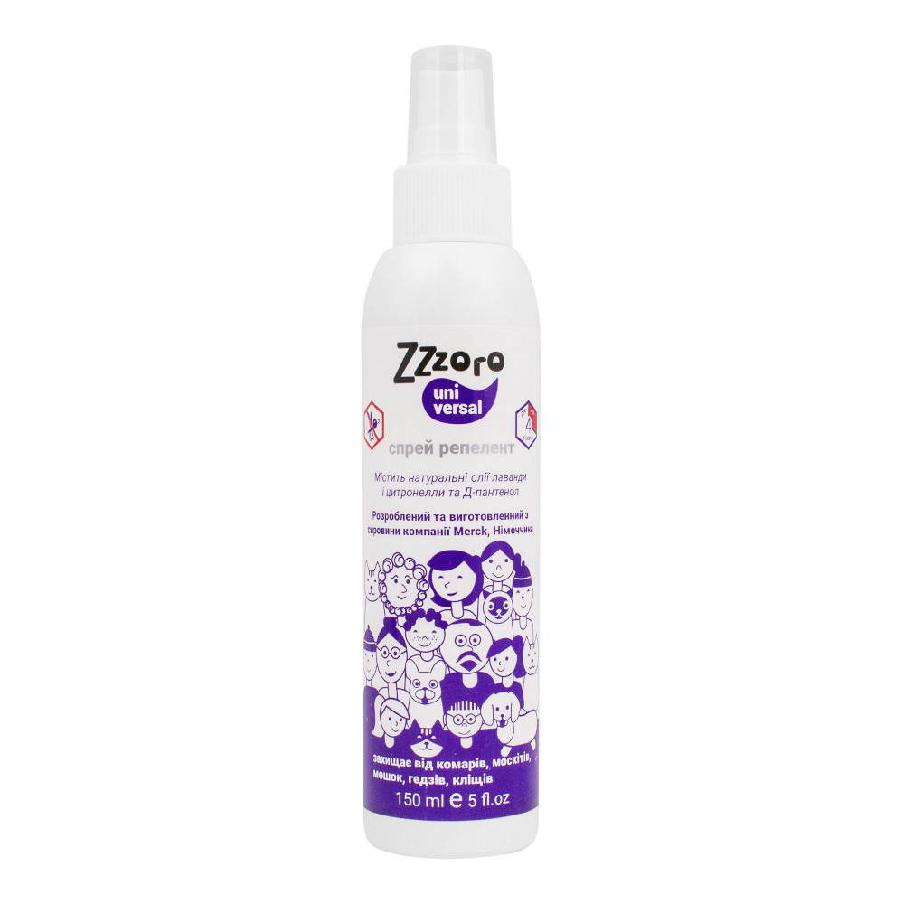 

Спрей-реппелент от насекомых ZZZoro Universal, 150 мл, Green Pharm Cosmetic