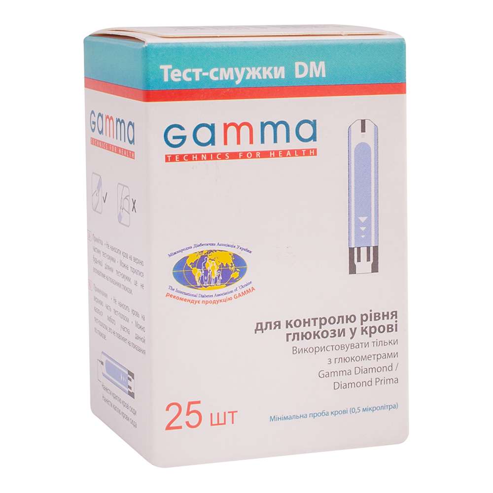 

Тест-полоски Gamma Diamond, 25 шт.