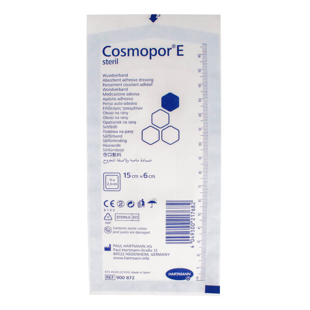 

Повязка пластырная Cosmopor E, 15x6 см, HARTMANN