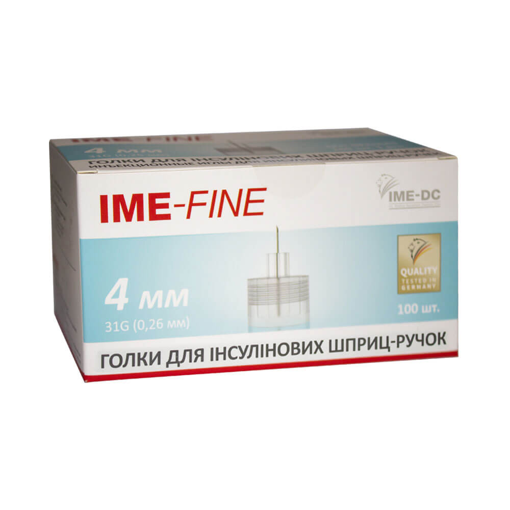 

Ланцеты (иглы) IME-FINE 31G (0,26 мм)x4,0 мм, 100 шт.
