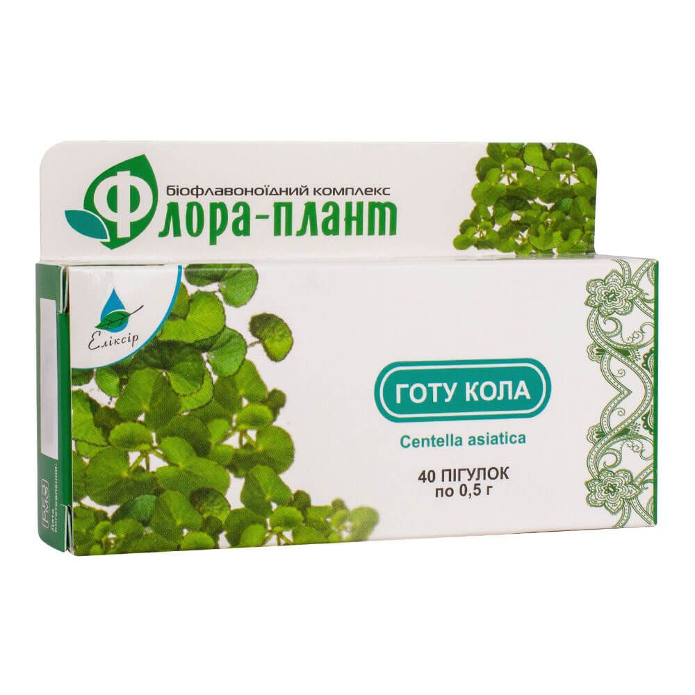 

БАД Готу кола, 0,5 г, 40 таблеток, Еліксір