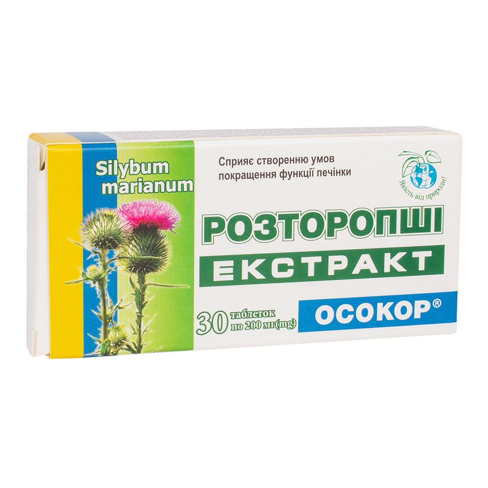 

Расторпши экстракт "Осокор", 200 мг, 30 таблеток, Красота и Здоровье