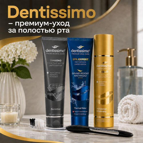 Швейцарские средства по уходу за зубами Dentissimo