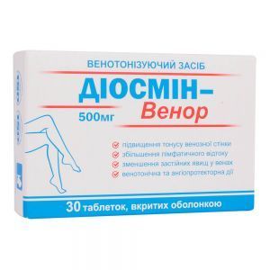 Венотонізувальний засіб "Діосмін-Венор", 500 мг, 30 таблеток, Красота та Здоров'я