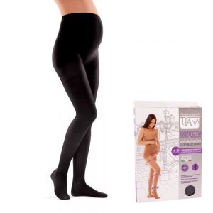 Колготки компресійні для вагітних профілактичні, тип 970, 18-21 мм рт. ст., чорні, Tiana